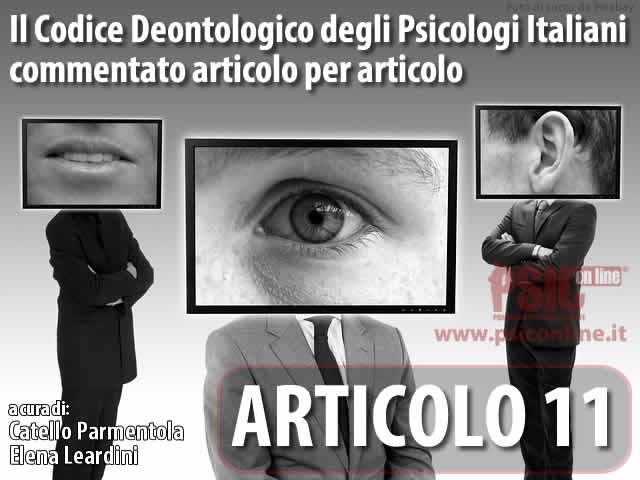 Articolo 11 il Codice Deontologico degli Psicologi Italiani commentato