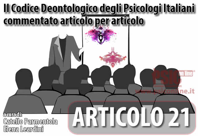 Articolo 21 il Codice Deontologico degli Psicologi Italiani commentato