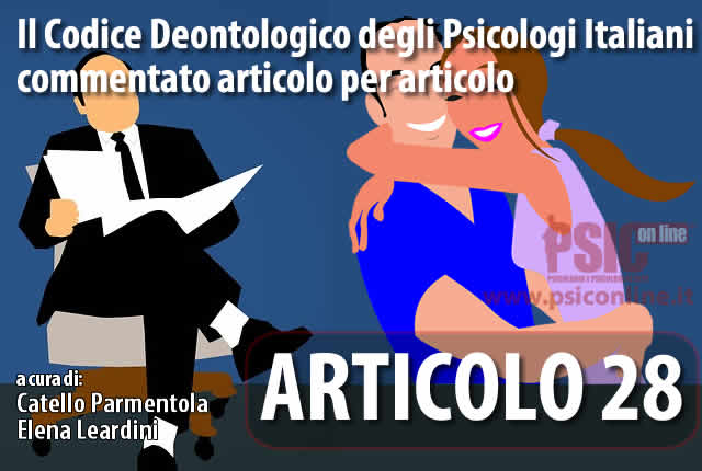 articolo 28 il codice deontologico degli psicologi italiani